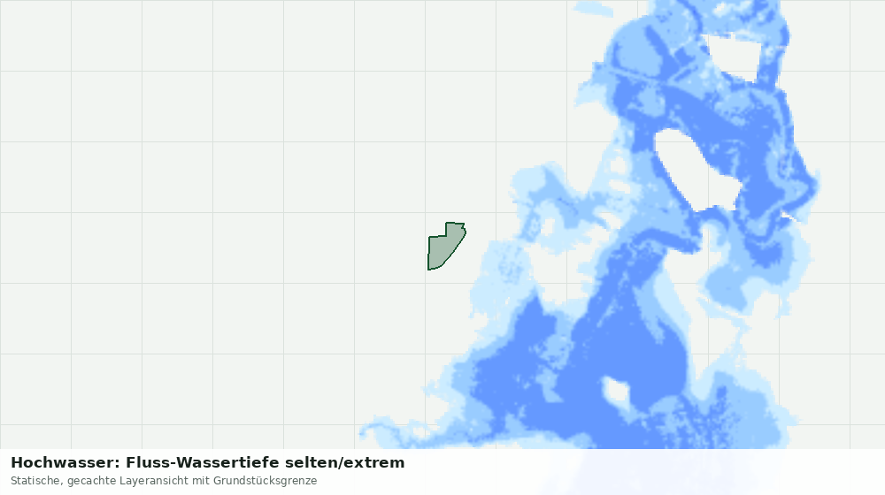 Statische Kartenansicht: Hochwasser: Fluss-Wassertiefe selten/extrem