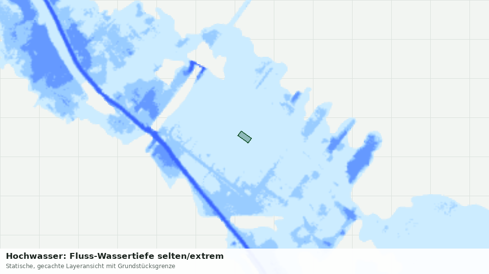 Statische Kartenansicht: Hochwasser: Fluss-Wassertiefe selten/extrem