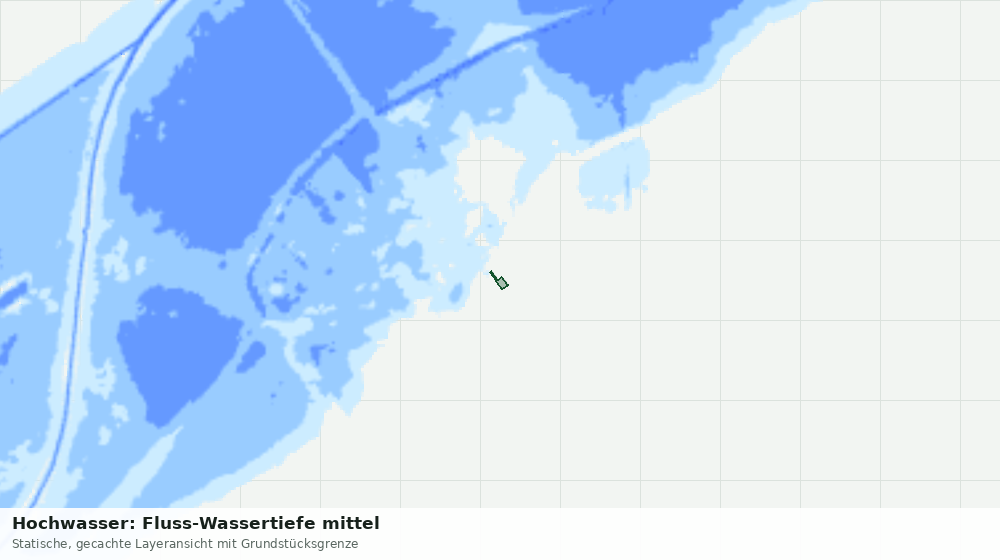 Statische Kartenansicht: Hochwasser: Fluss-Wassertiefe mittel