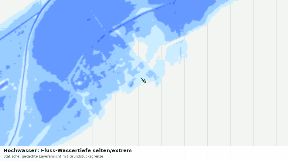 Statische Kartenansicht: Hochwasser: Fluss-Wassertiefe selten/extrem