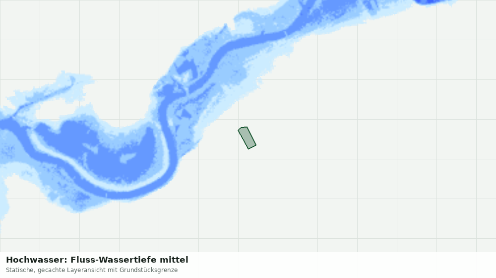 Statische Kartenansicht: Hochwasser: Fluss-Wassertiefe mittel