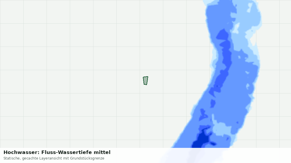 Statische Kartenansicht: Hochwasser: Fluss-Wassertiefe mittel