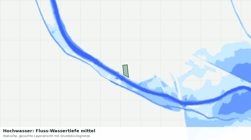 Statische Kartenansicht: Hochwasser: Fluss-Wassertiefe mittel
