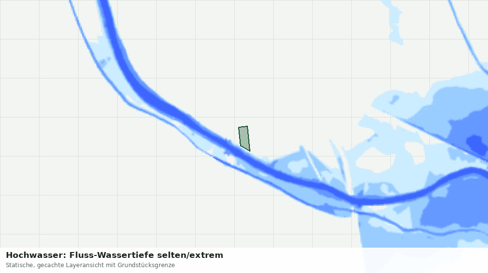Statische Kartenansicht: Hochwasser: Fluss-Wassertiefe selten/extrem