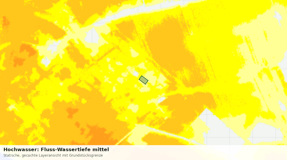 Statische Kartenansicht: Hochwasser: Fluss-Wassertiefe mittel