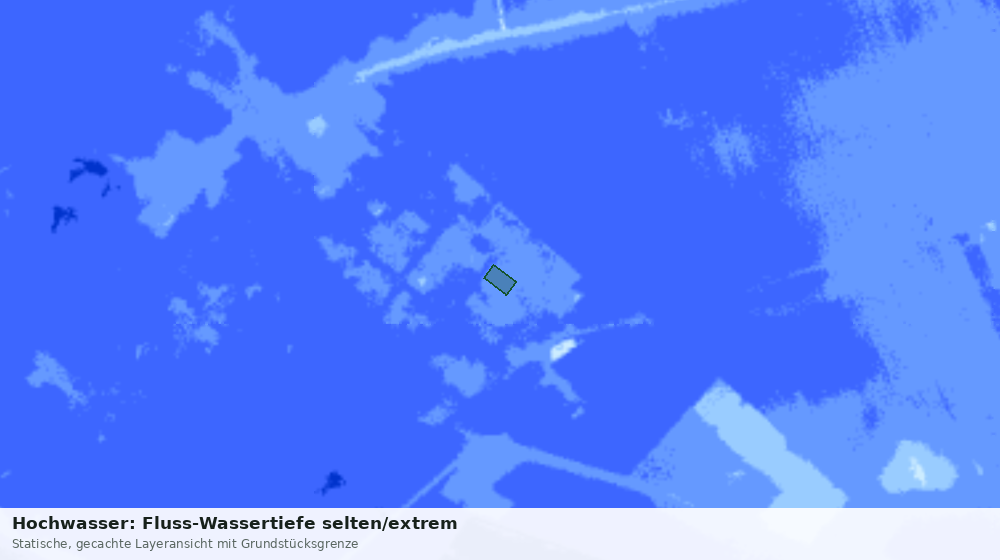 Statische Kartenansicht: Hochwasser: Fluss-Wassertiefe selten/extrem