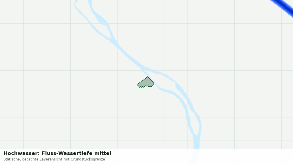 Statische Kartenansicht: Hochwasser: Fluss-Wassertiefe mittel