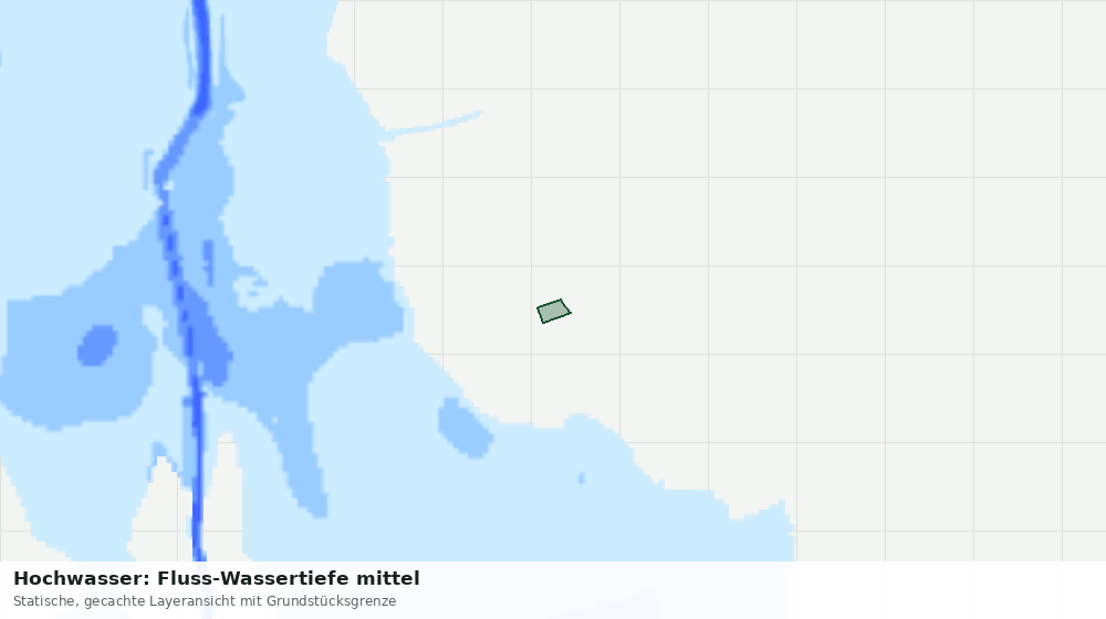 Statische Kartenansicht: Hochwasser: Fluss-Wassertiefe mittel