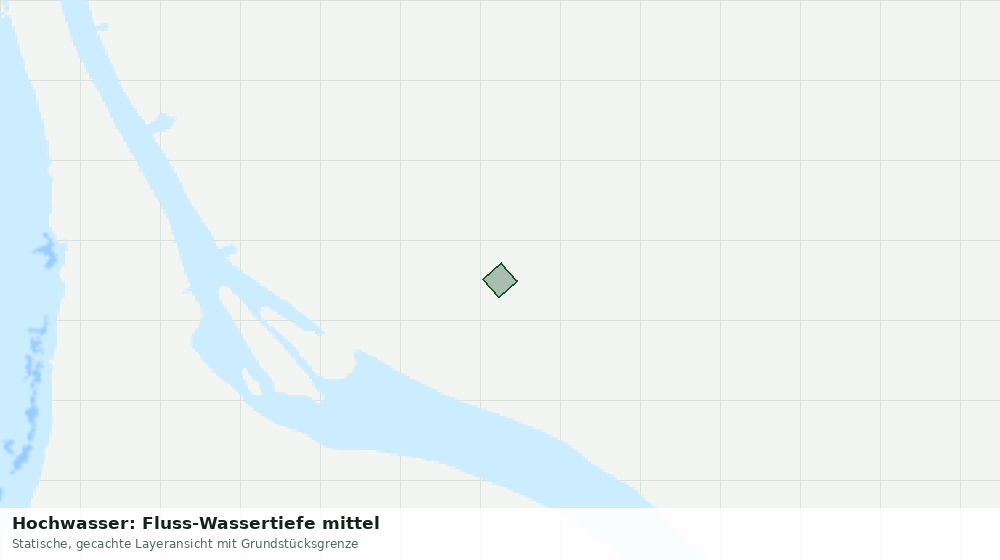Statische Kartenansicht: Hochwasser: Fluss-Wassertiefe mittel