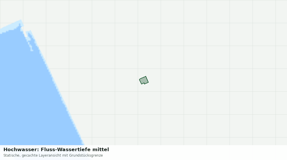 Statische Kartenansicht: Hochwasser: Fluss-Wassertiefe mittel