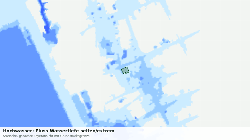 Statische Kartenansicht: Hochwasser: Fluss-Wassertiefe selten/extrem