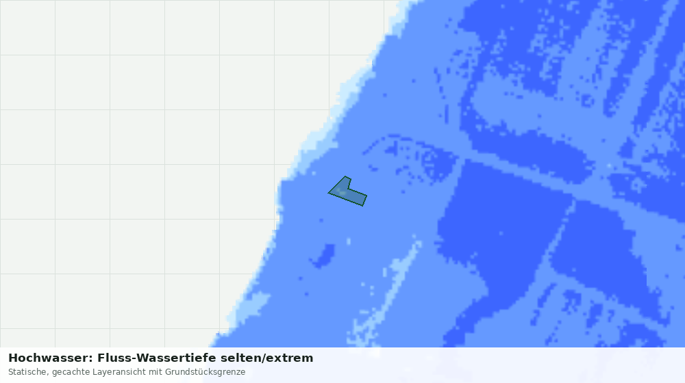 Statische Kartenansicht: Hochwasser: Fluss-Wassertiefe selten/extrem