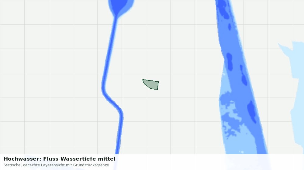 Statische Kartenansicht: Hochwasser: Fluss-Wassertiefe mittel