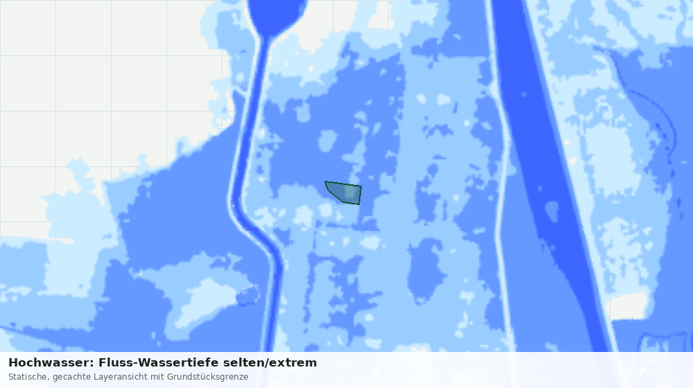 Statische Kartenansicht: Hochwasser: Fluss-Wassertiefe selten/extrem