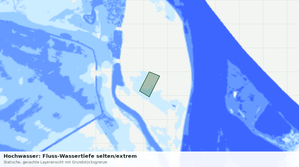 Statische Kartenansicht: Hochwasser: Fluss-Wassertiefe selten/extrem