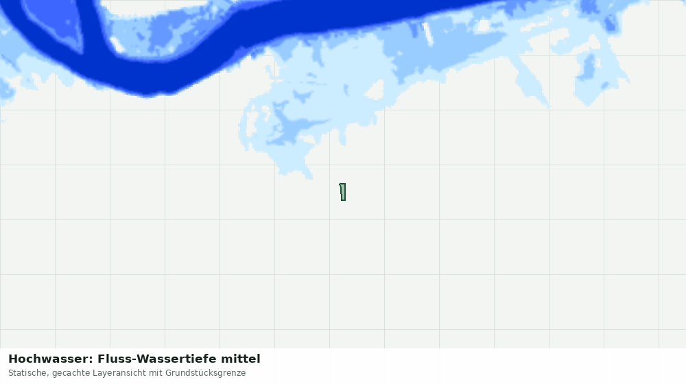 Statische Kartenansicht: Hochwasser: Fluss-Wassertiefe mittel