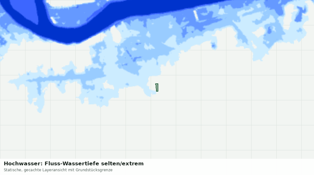 Statische Kartenansicht: Hochwasser: Fluss-Wassertiefe selten/extrem