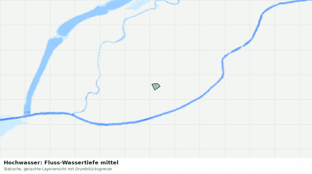 Statische Kartenansicht: Hochwasser: Fluss-Wassertiefe mittel