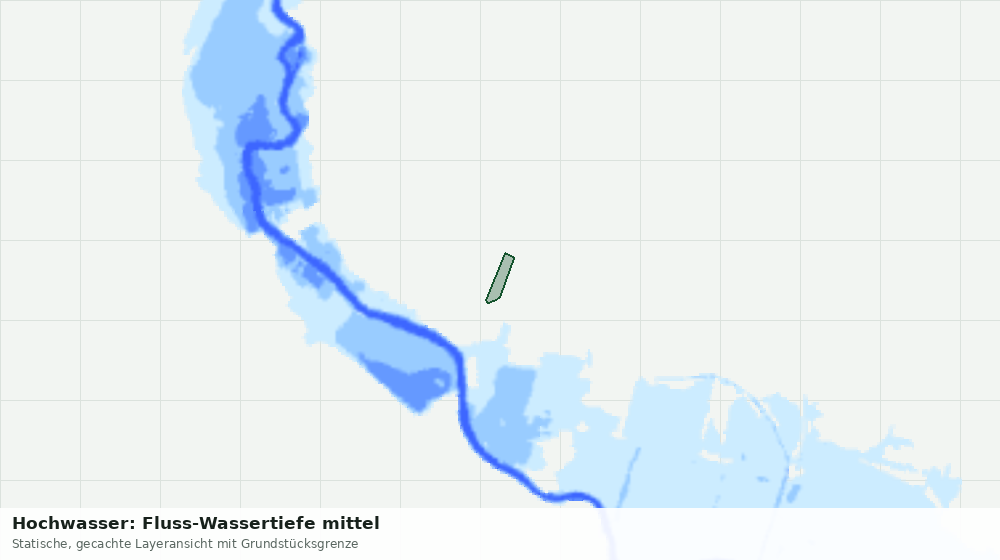 Statische Kartenansicht: Hochwasser: Fluss-Wassertiefe mittel