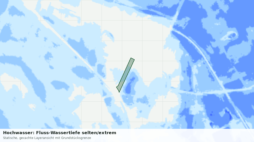 Statische Kartenansicht: Hochwasser: Fluss-Wassertiefe selten/extrem