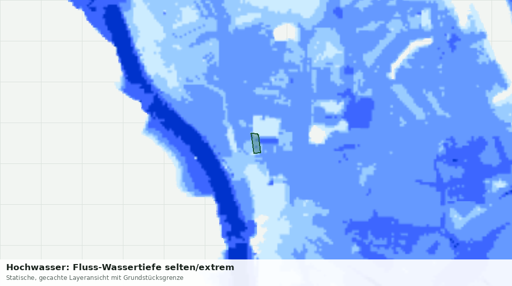 Statische Kartenansicht: Hochwasser: Fluss-Wassertiefe selten/extrem