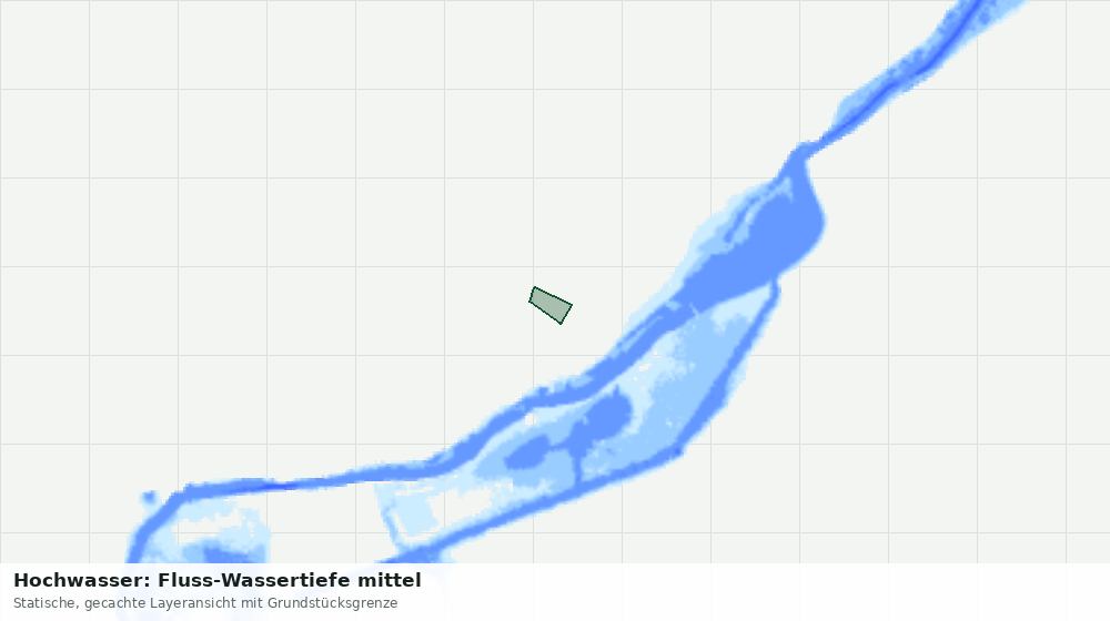 Statische Kartenansicht: Hochwasser: Fluss-Wassertiefe mittel