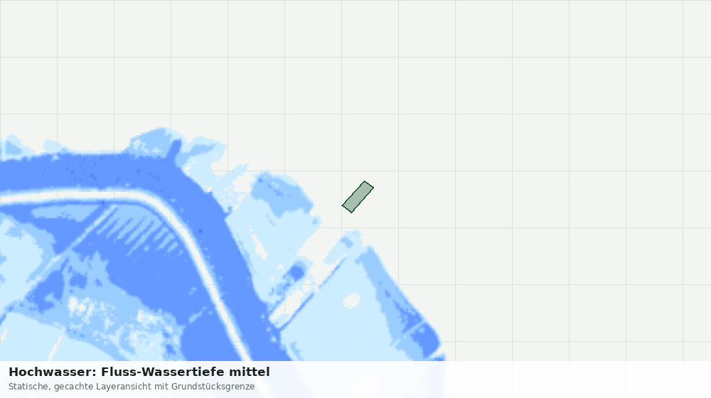 Statische Kartenansicht: Hochwasser: Fluss-Wassertiefe mittel