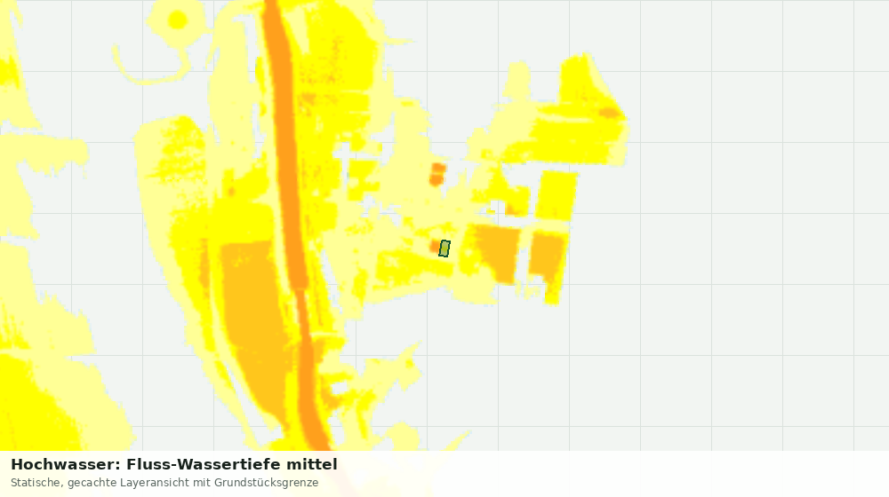 Statische Kartenansicht: Hochwasser: Fluss-Wassertiefe mittel