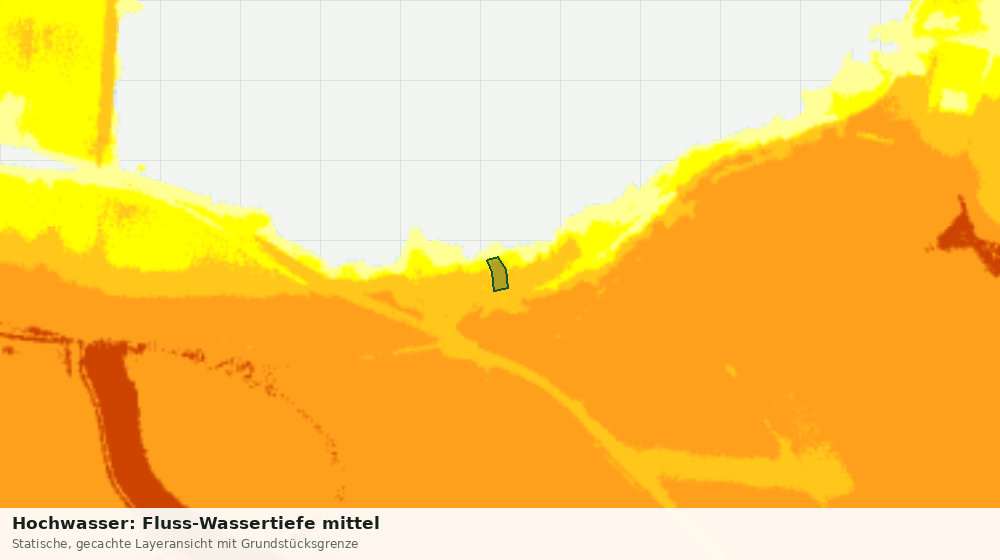 Statische Kartenansicht: Hochwasser: Fluss-Wassertiefe mittel