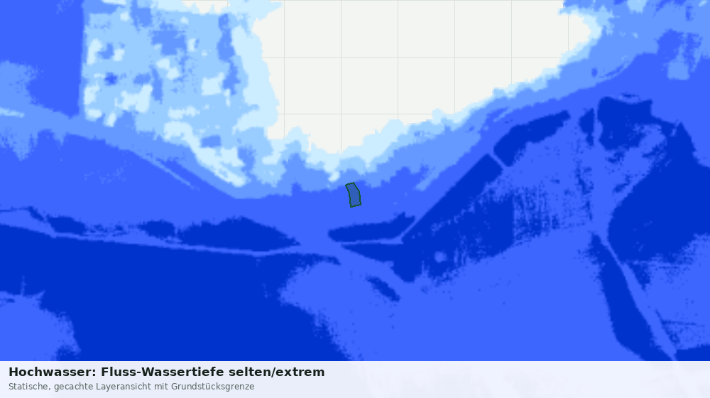 Statische Kartenansicht: Hochwasser: Fluss-Wassertiefe selten/extrem