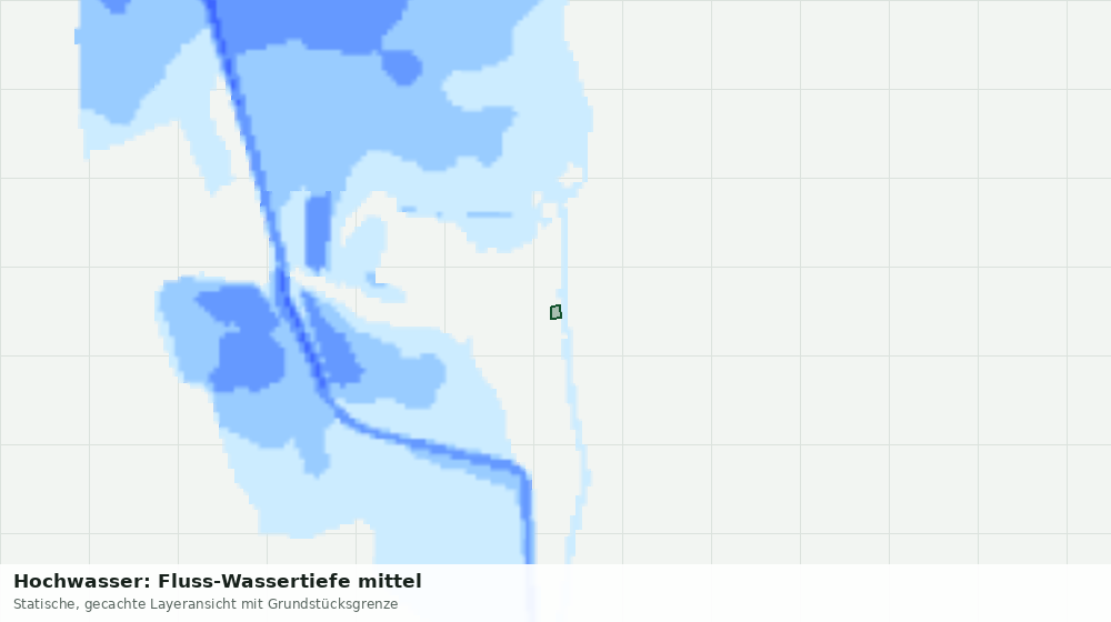 Statische Kartenansicht: Hochwasser: Fluss-Wassertiefe mittel