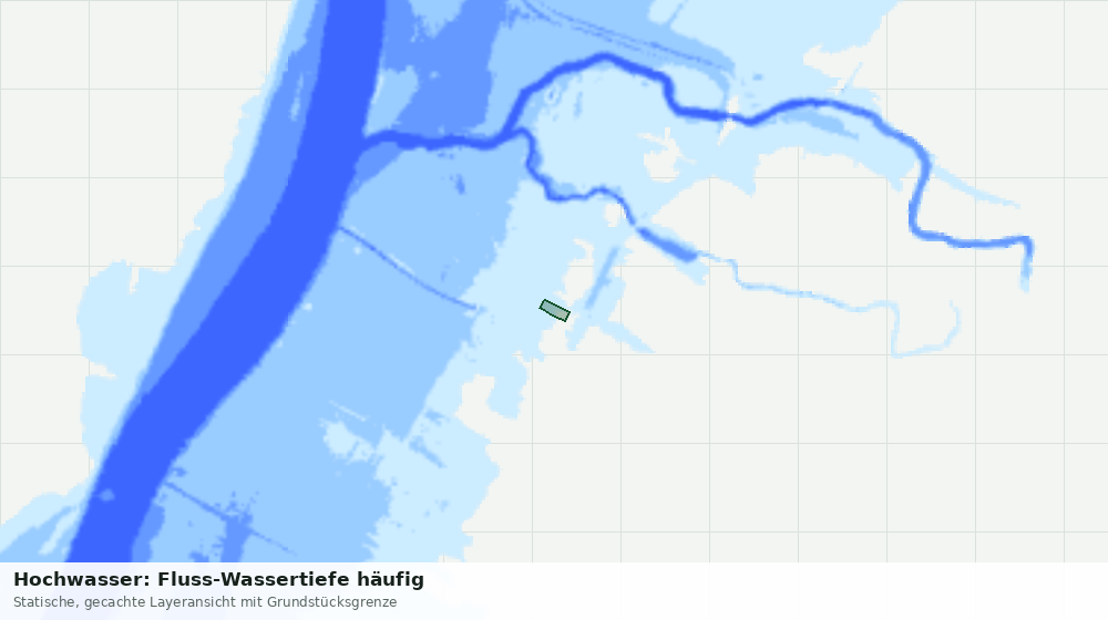 Statische Kartenansicht: Hochwasser: Fluss-Wassertiefe häufig