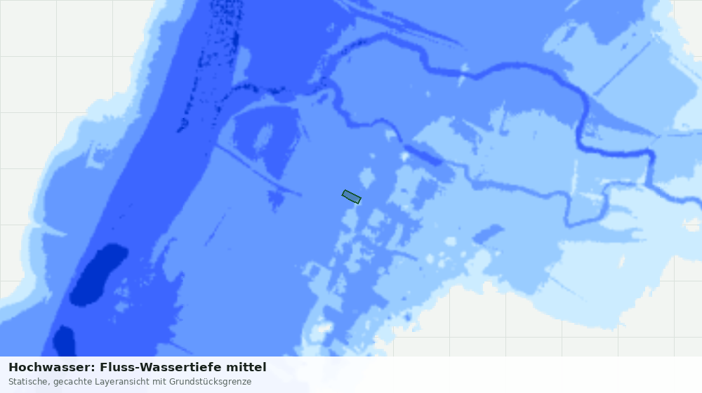 Statische Kartenansicht: Hochwasser: Fluss-Wassertiefe mittel