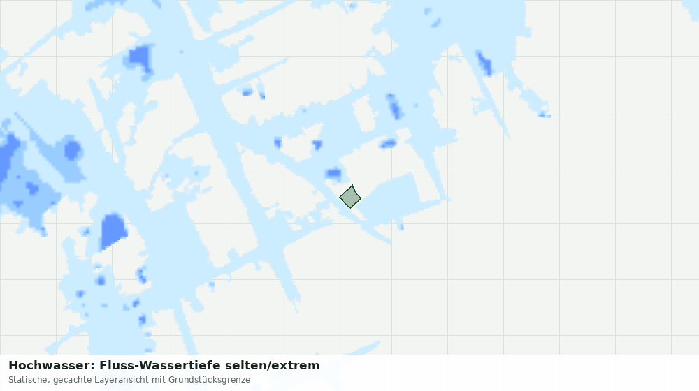 Statische Kartenansicht: Hochwasser: Fluss-Wassertiefe selten/extrem