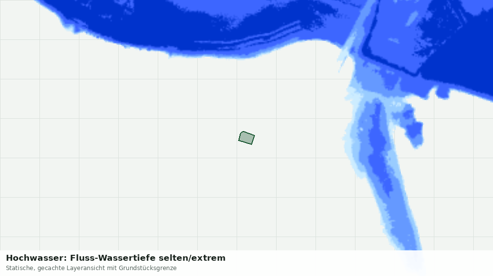 Statische Kartenansicht: Hochwasser: Fluss-Wassertiefe selten/extrem