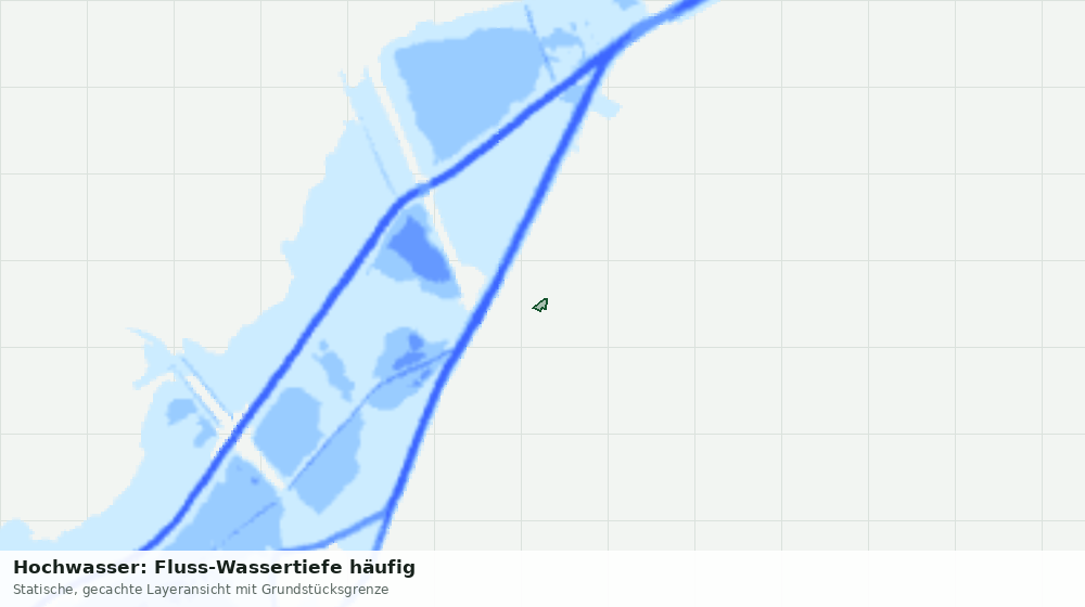 Statische Kartenansicht: Hochwasser: Fluss-Wassertiefe häufig
