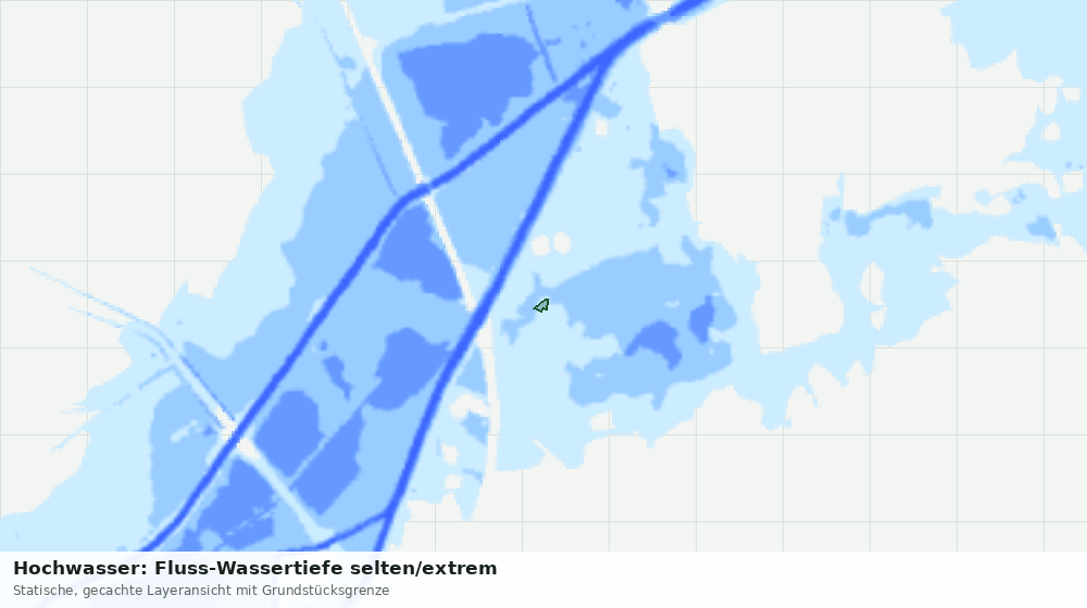 Statische Kartenansicht: Hochwasser: Fluss-Wassertiefe selten/extrem