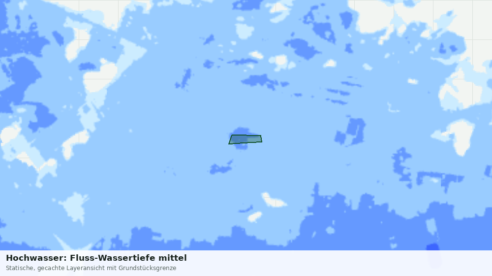 Statische Kartenansicht: Hochwasser: Fluss-Wassertiefe mittel