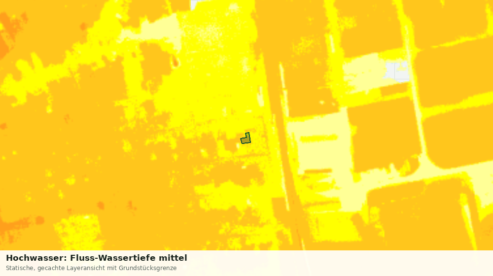 Statische Kartenansicht: Hochwasser: Fluss-Wassertiefe mittel