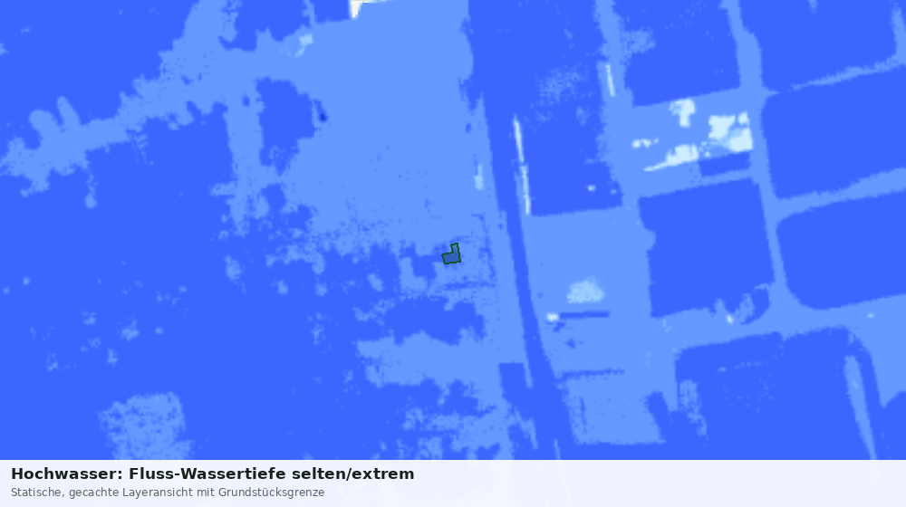 Statische Kartenansicht: Hochwasser: Fluss-Wassertiefe selten/extrem