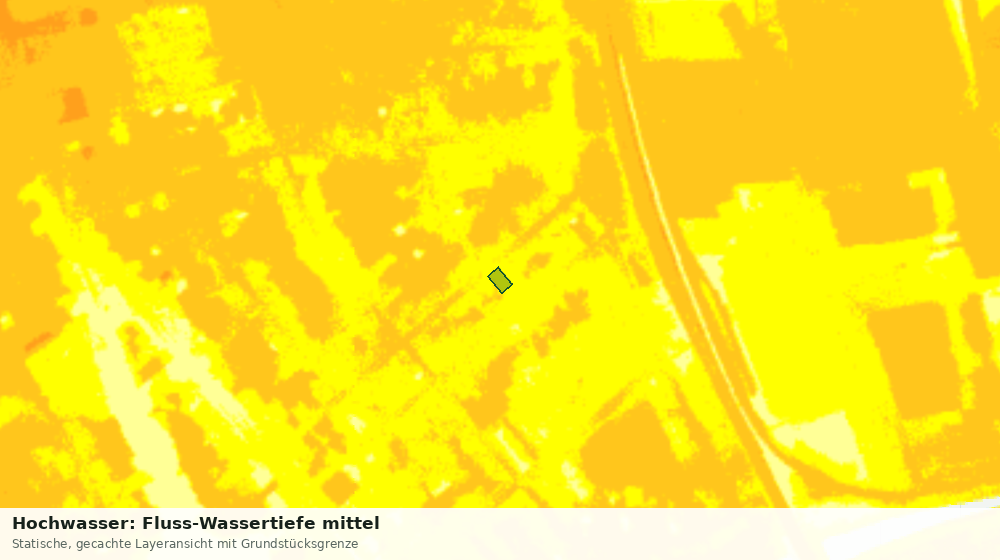 Statische Kartenansicht: Hochwasser: Fluss-Wassertiefe mittel