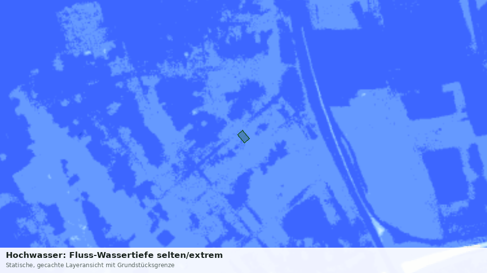 Statische Kartenansicht: Hochwasser: Fluss-Wassertiefe selten/extrem