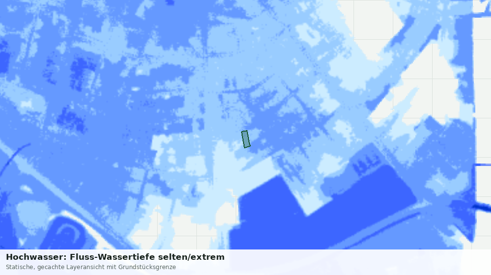 Statische Kartenansicht: Hochwasser: Fluss-Wassertiefe selten/extrem