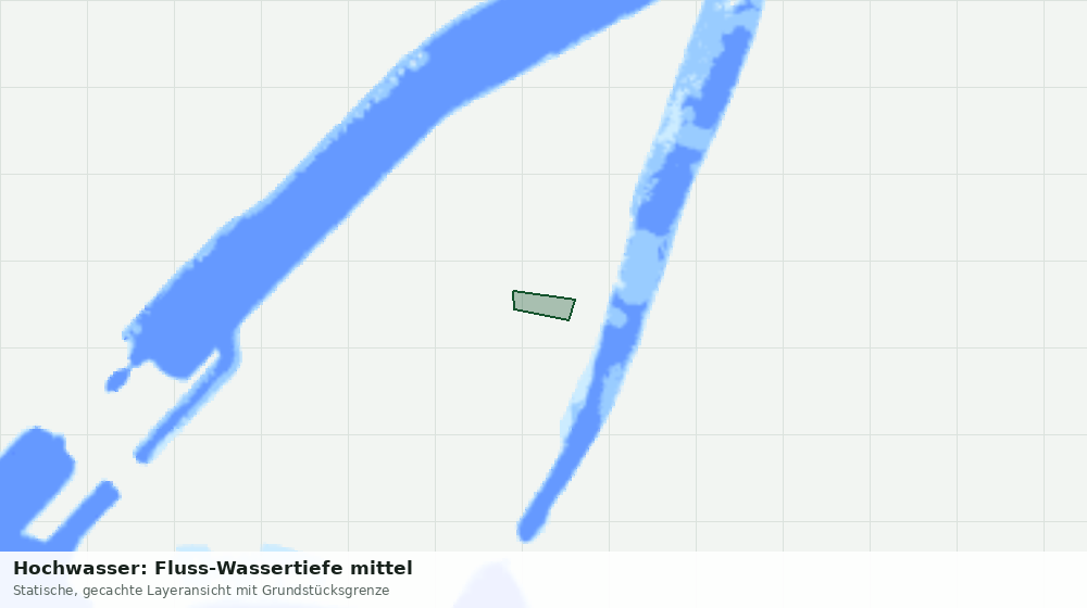 Statische Kartenansicht: Hochwasser: Fluss-Wassertiefe mittel