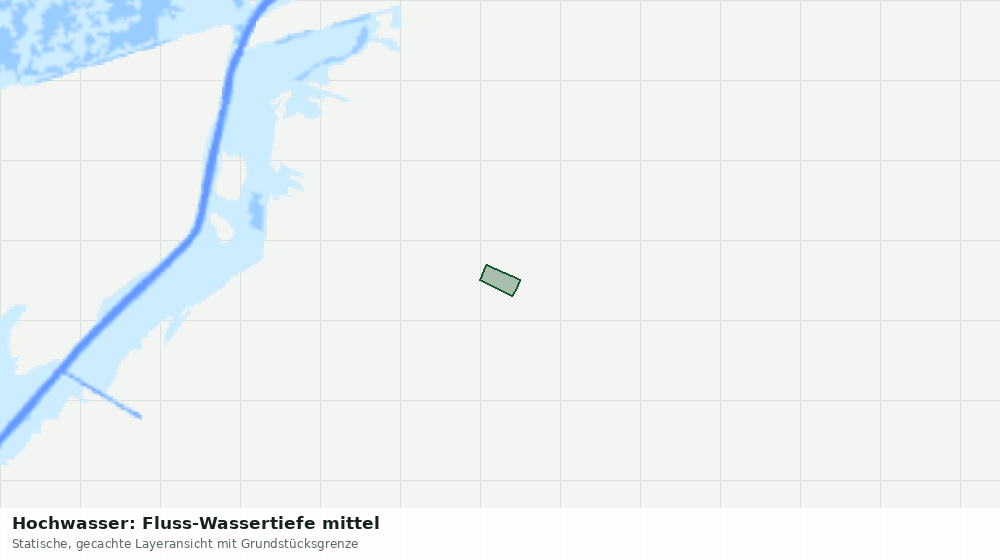 Statische Kartenansicht: Hochwasser: Fluss-Wassertiefe mittel