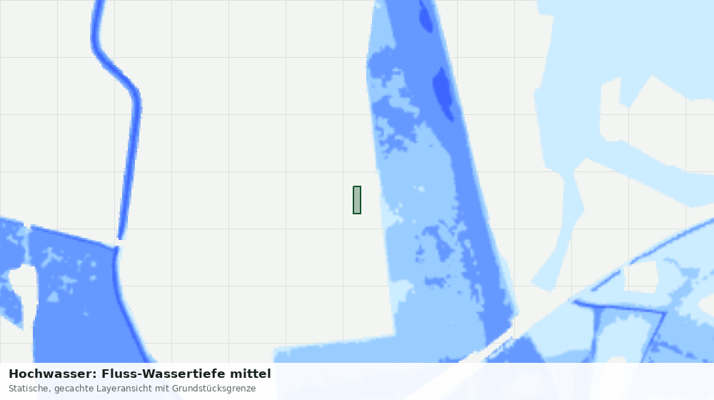 Statische Kartenansicht: Hochwasser: Fluss-Wassertiefe mittel