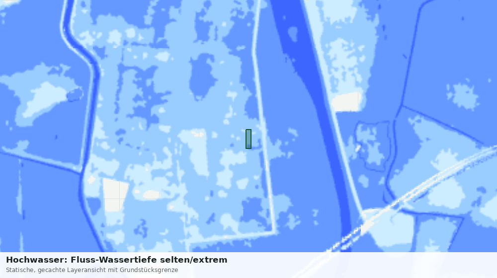 Statische Kartenansicht: Hochwasser: Fluss-Wassertiefe selten/extrem