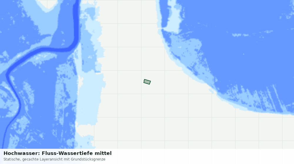 Statische Kartenansicht: Hochwasser: Fluss-Wassertiefe mittel