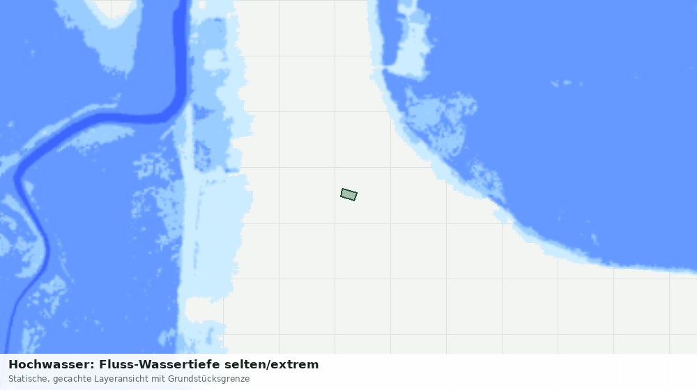 Statische Kartenansicht: Hochwasser: Fluss-Wassertiefe selten/extrem