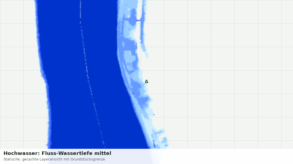Statische Kartenansicht: Hochwasser: Fluss-Wassertiefe mittel